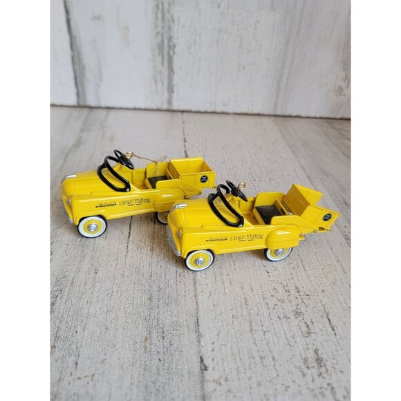 Hallmark 1997 Murray dump truck yellow ornament Xmas set - Picture 1 of 7